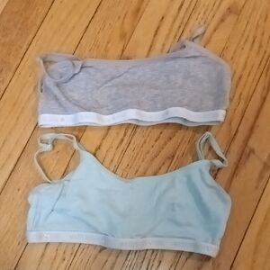 Maidenform Girl Gray and Light Blue Bralette Set